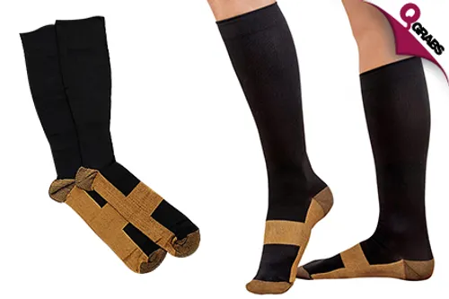 For QR39 Increase Circulation with Copper-Infused Compression Socks! (QR75 Value)